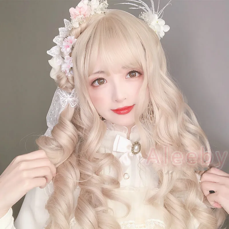 LOLITA ''MIDSUMMER'' CREAM BLONDE LONG CURLY WIG BY02222