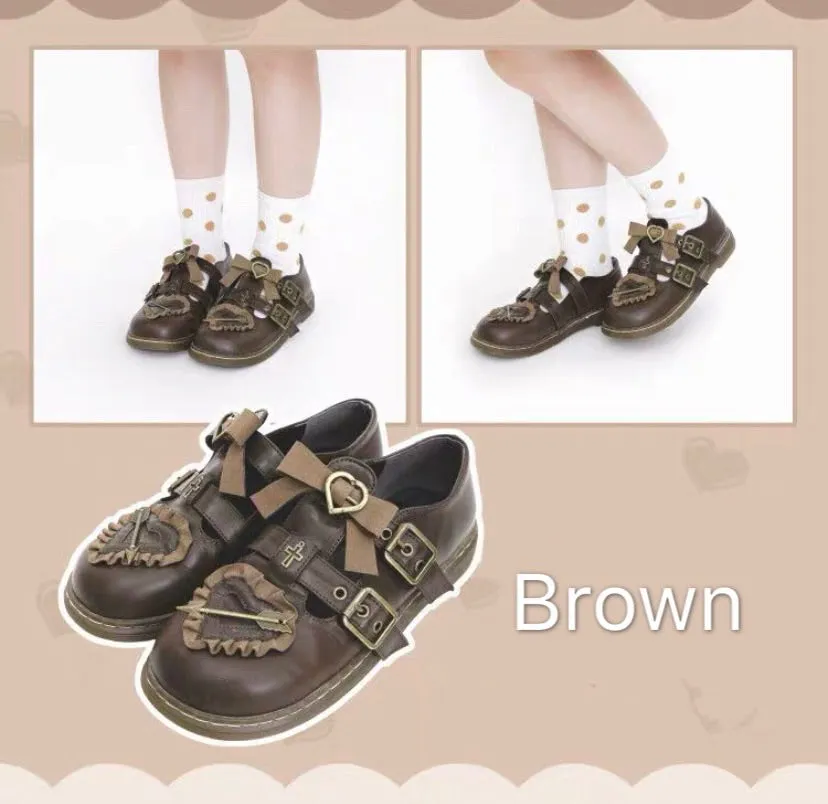 LOLITA RETRO SWEET HEART BOW JK SHOES BY52301