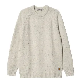 Maglione Uomo Carhartt WIP Anglistic Sweater Grigio Chiaro