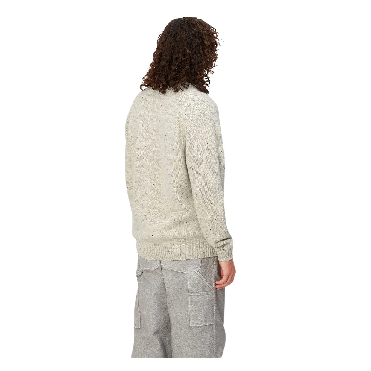 Maglione Uomo Carhartt WIP Anglistic Sweater Grigio Chiaro