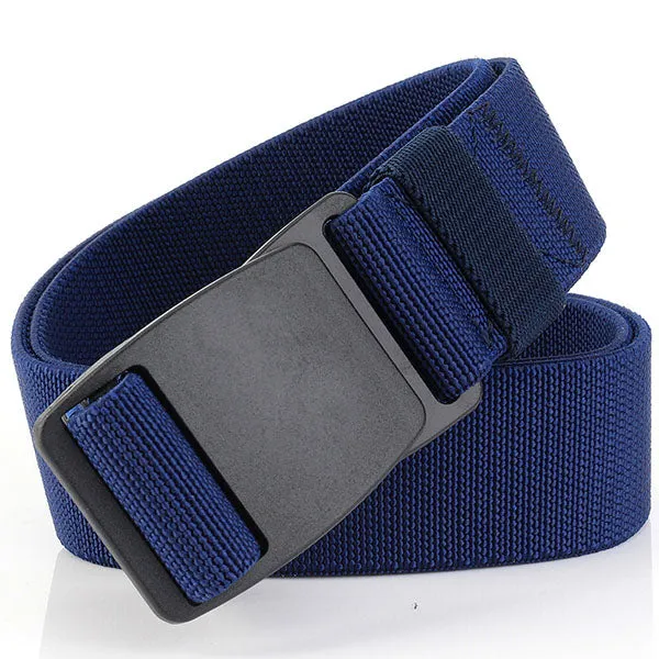 Military Style Thicken Canvas Plastic Buckle Elastic Belt