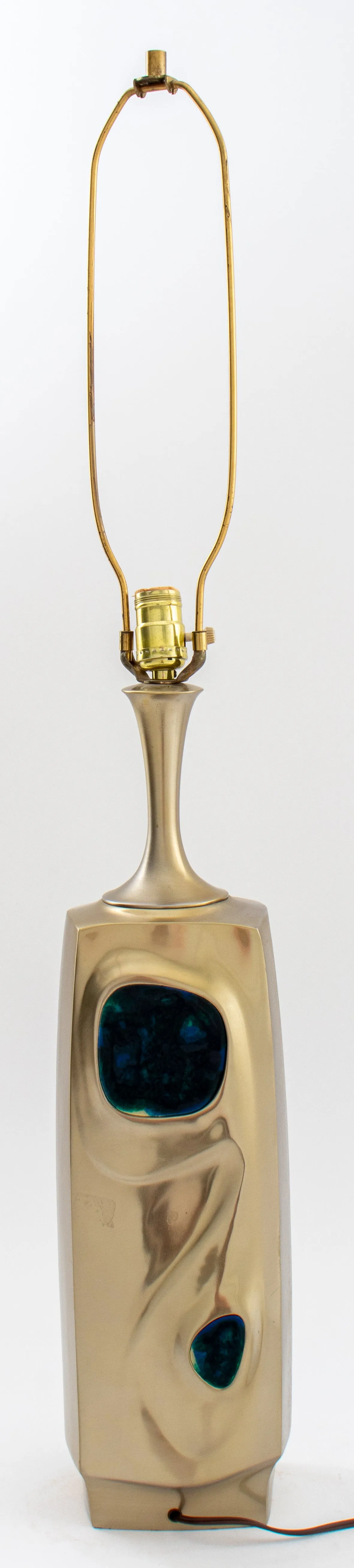 Mod 1960s Style Gold Tone Lamp