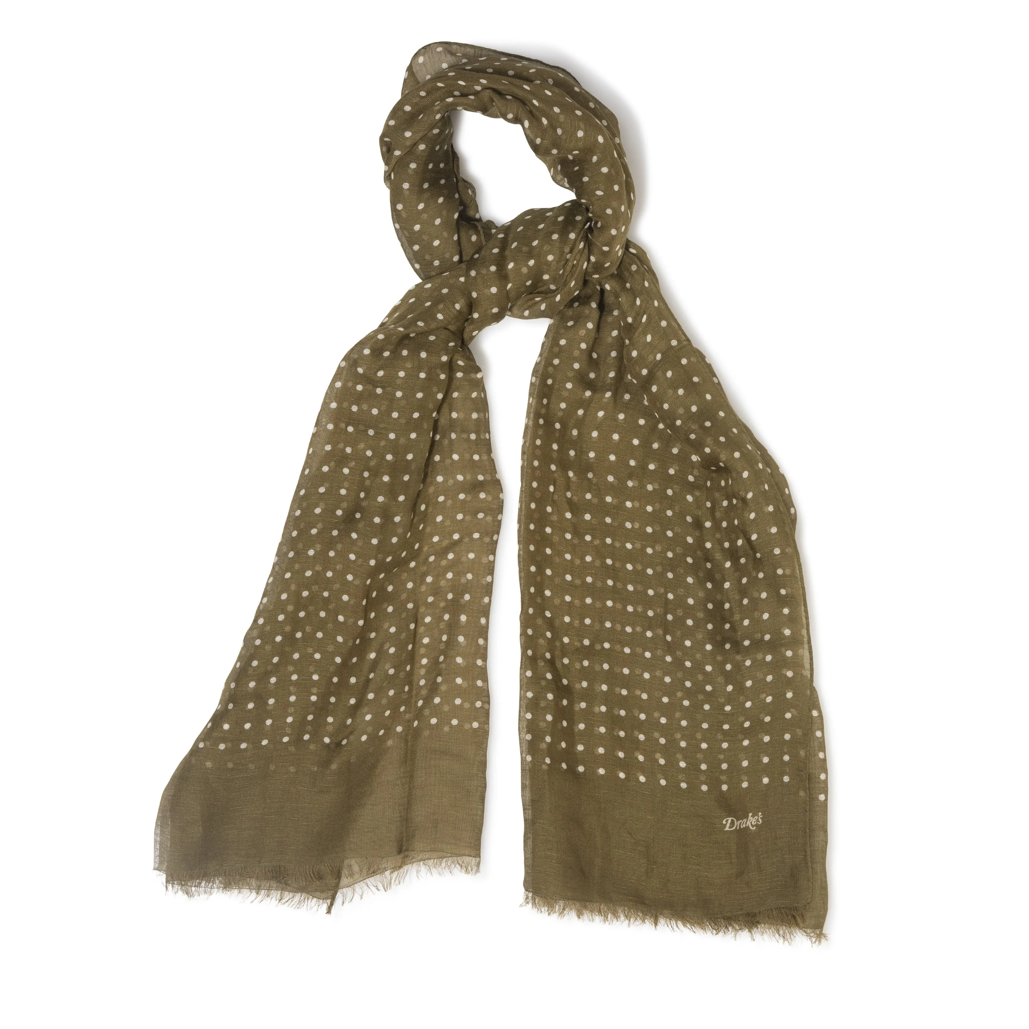 Modal/Linen/Silk Dot Print Scarf