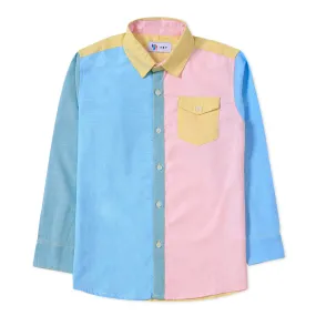 Multi Color Blocking button Shirt