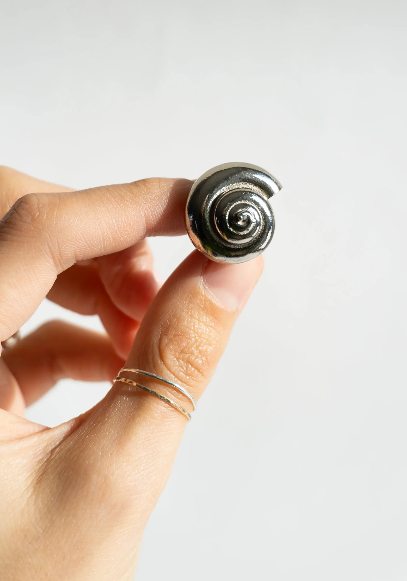 Nautilus Silver Earrings