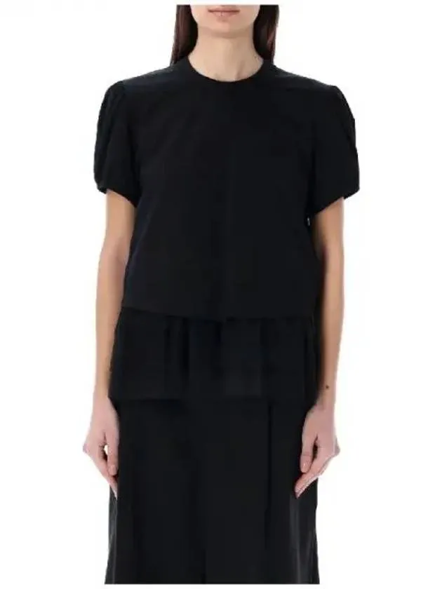 Noir kei ninomiya tulle layered hem decoration t shirt 271504