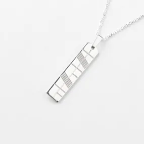 Ogham Silver Pendant - Medium