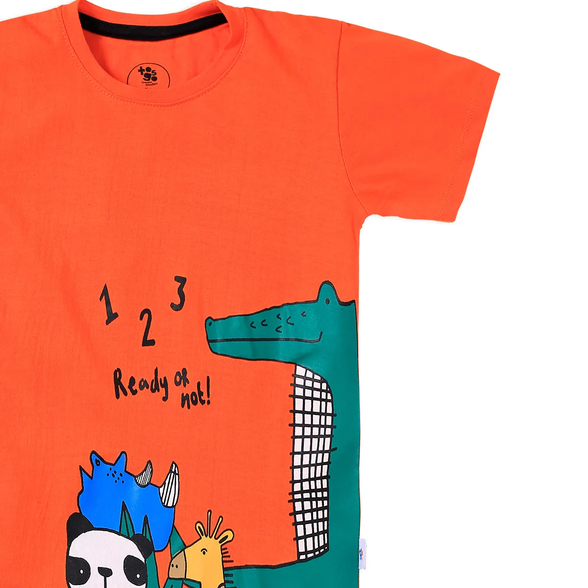 Orange Animal Graphic T-Shirt