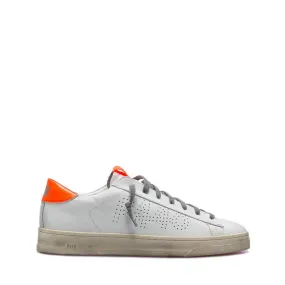 P448 SNEAKERS S22JACK-M BIANCO-ARANCIO FLUO