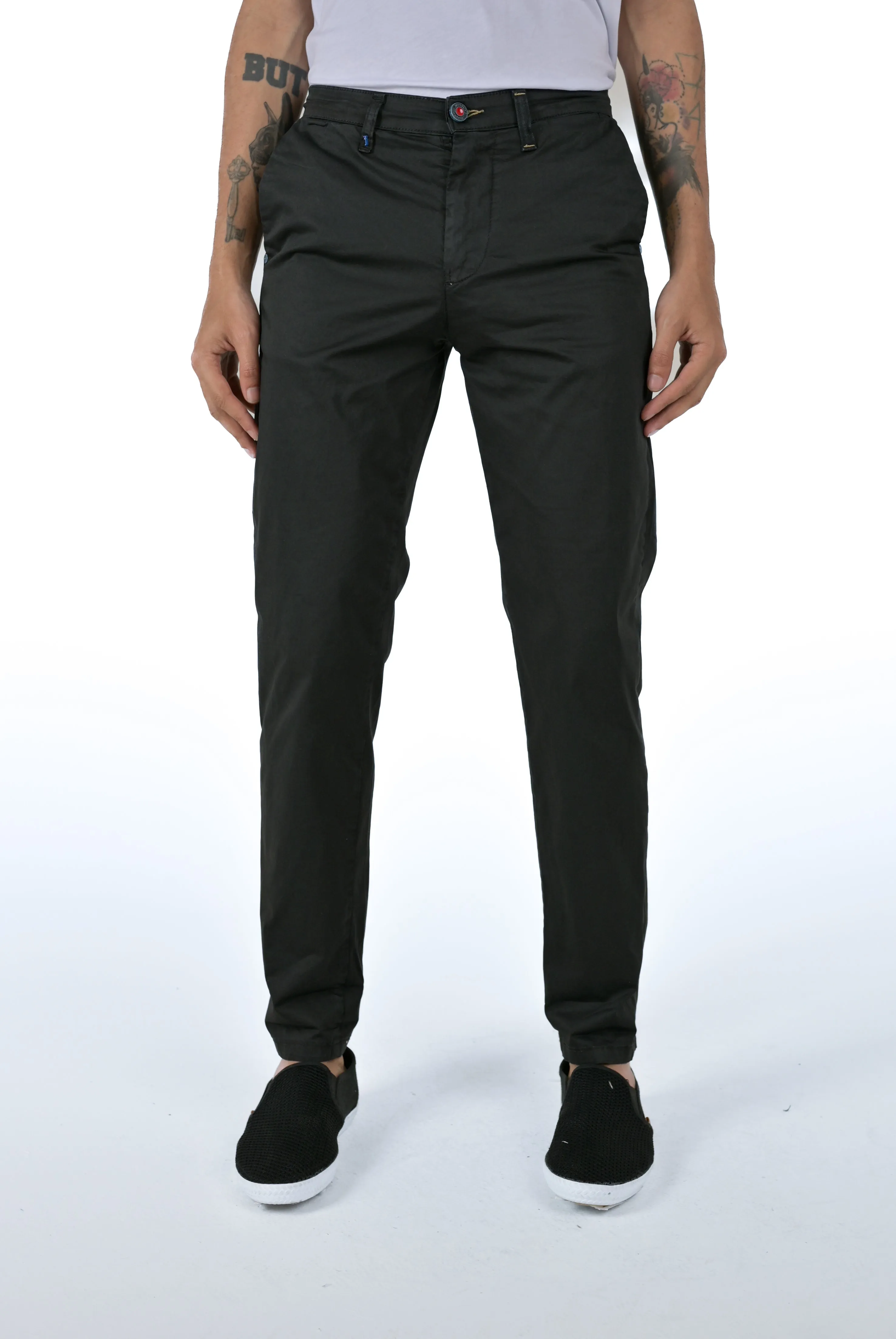 Pantaloni slim Sonic Raso Nero SS24