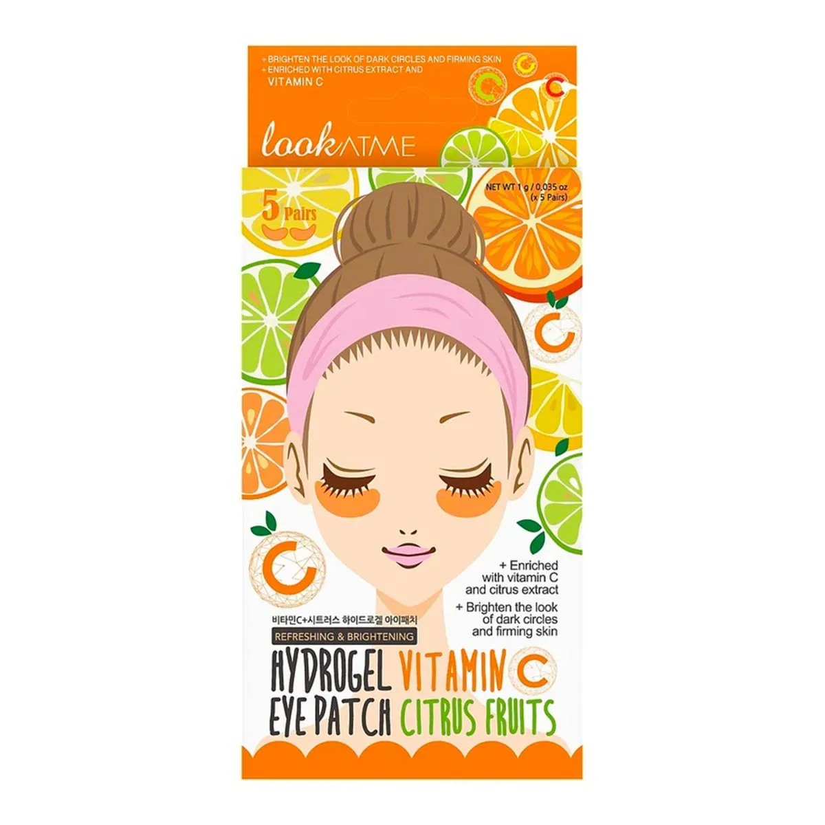 Parches HYDROGEL EYE PATCH VITAMIN C CITRUS FRUITS