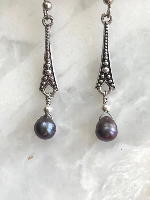 Peacock Pearl Earrings