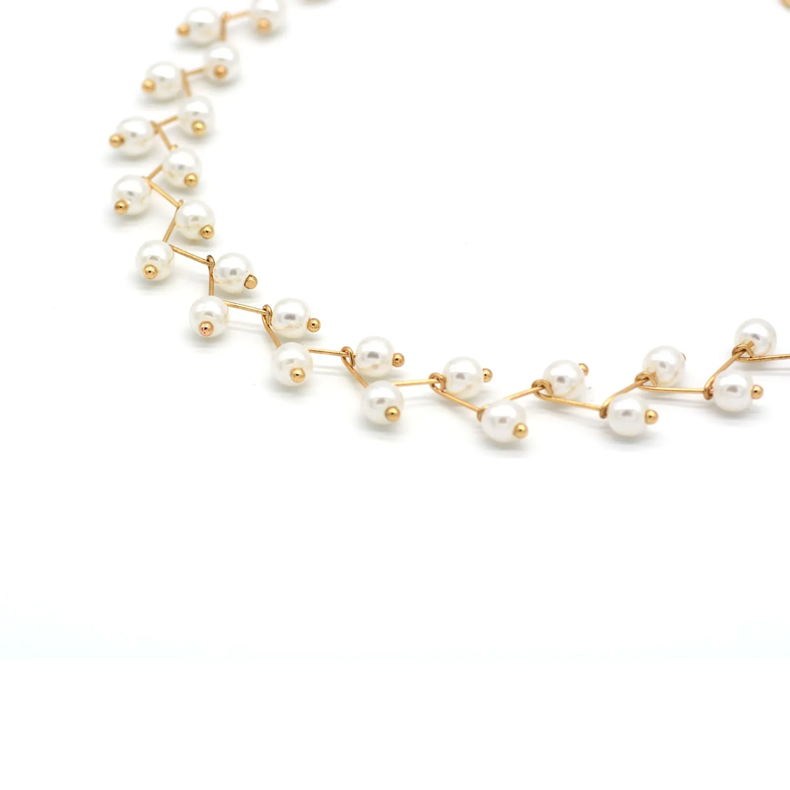 Pearl Bar Gold Choker