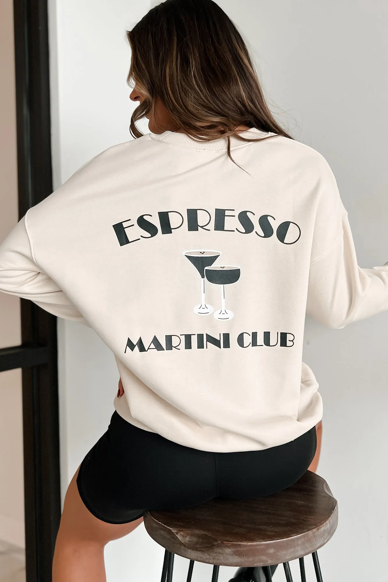 "Espresso Martini Club" Graphic Sweatshirt (Cream)