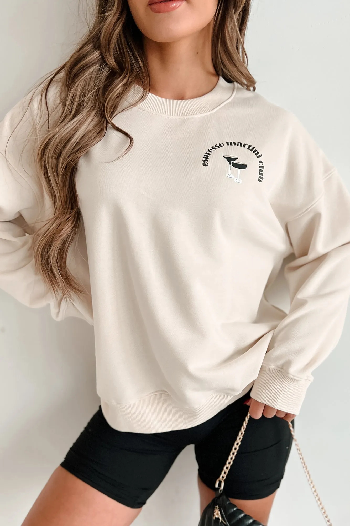 "Espresso Martini Club" Graphic Sweatshirt (Cream)