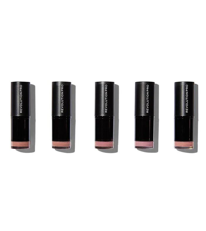 Revolution Pro - Colección de 5 Barra de labios - Matte Nude