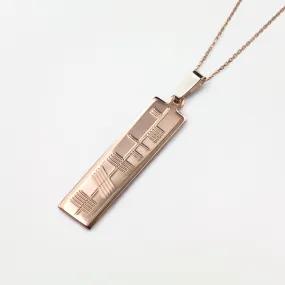 Rose Gold Ogham Pendant