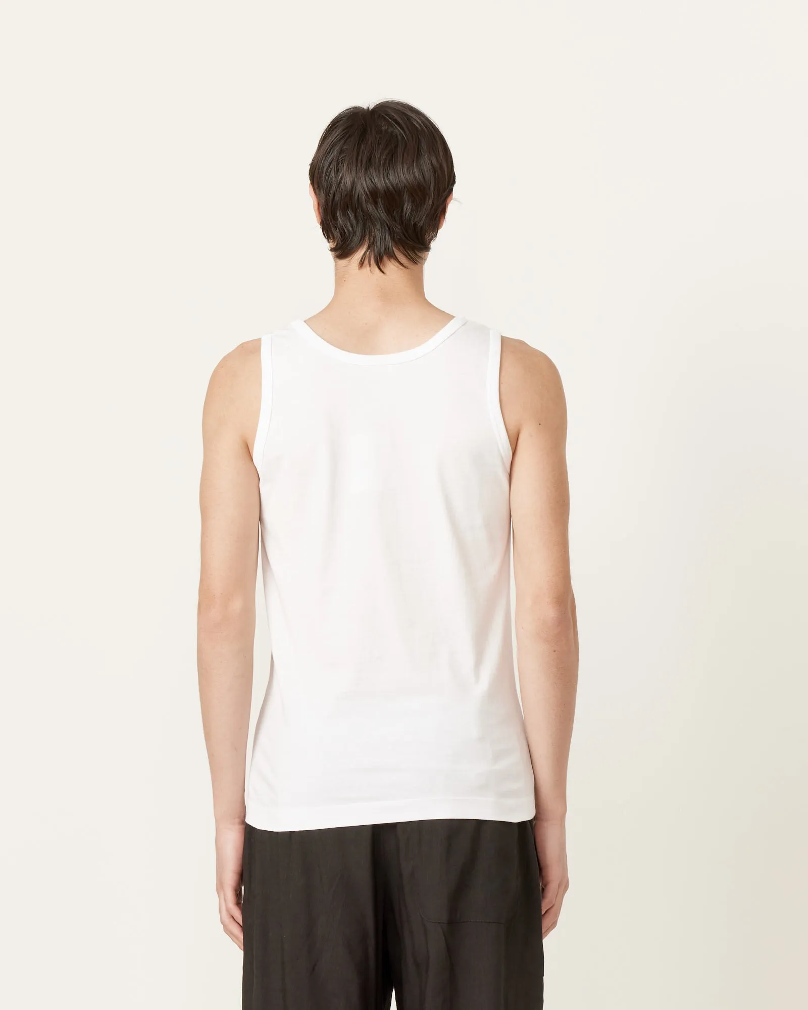 Scoop Neck Tank Top in White