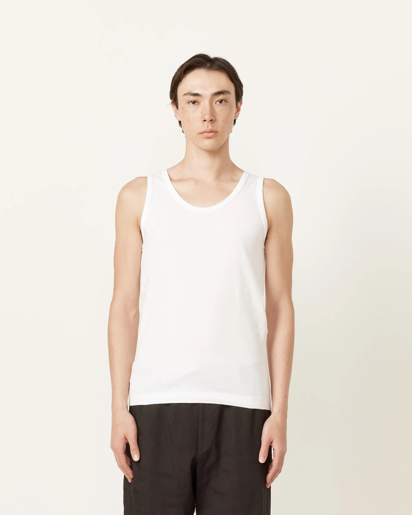 Scoop Neck Tank Top in White