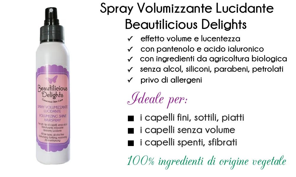 Spray Volumizzante Lucidante Capelli Fini