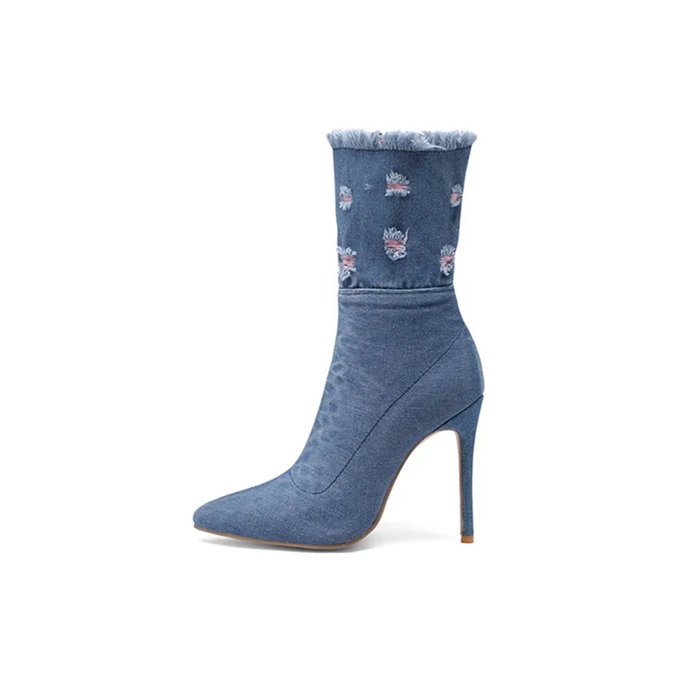 Spring Zanotti Denim High Heel