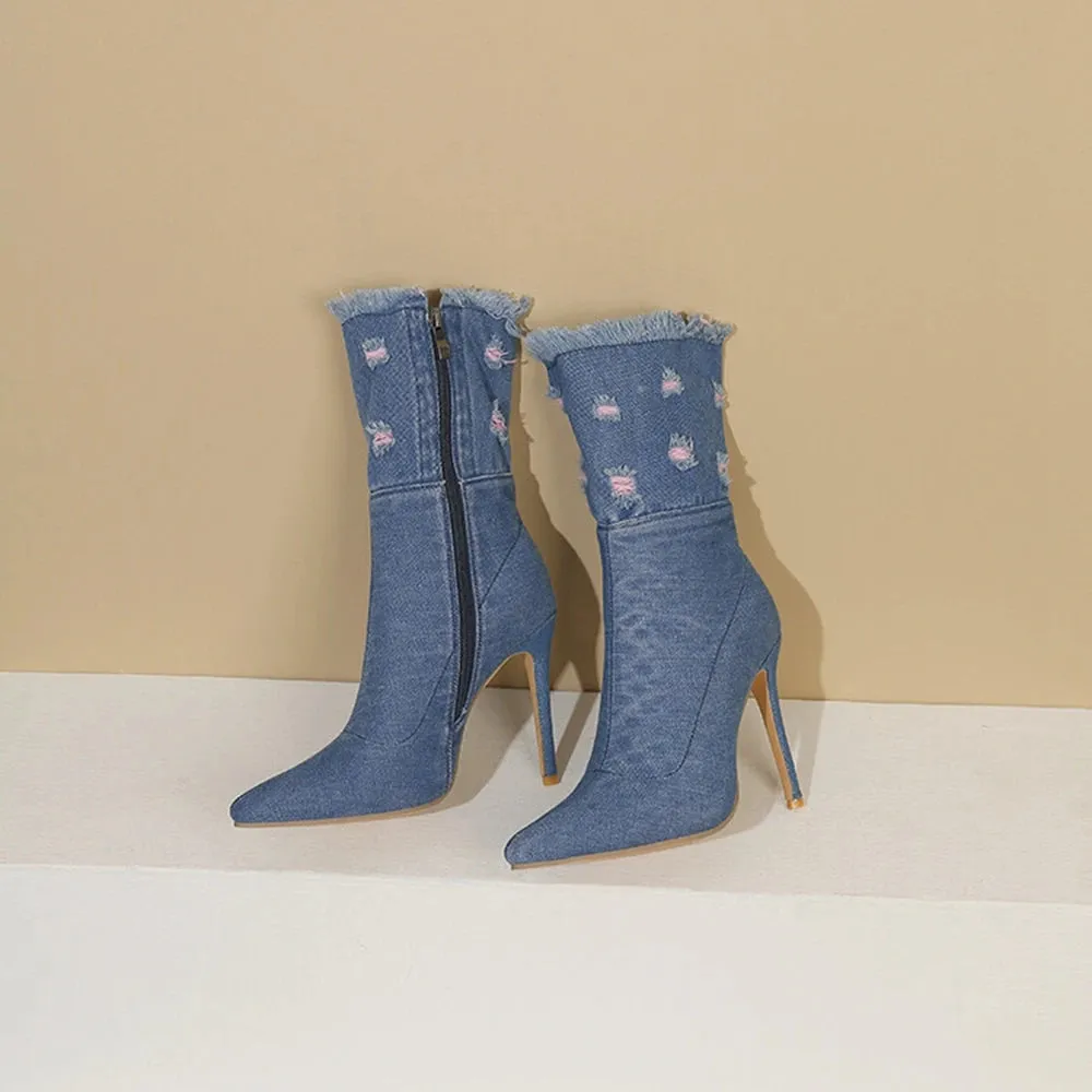 Spring Zanotti Denim High Heel