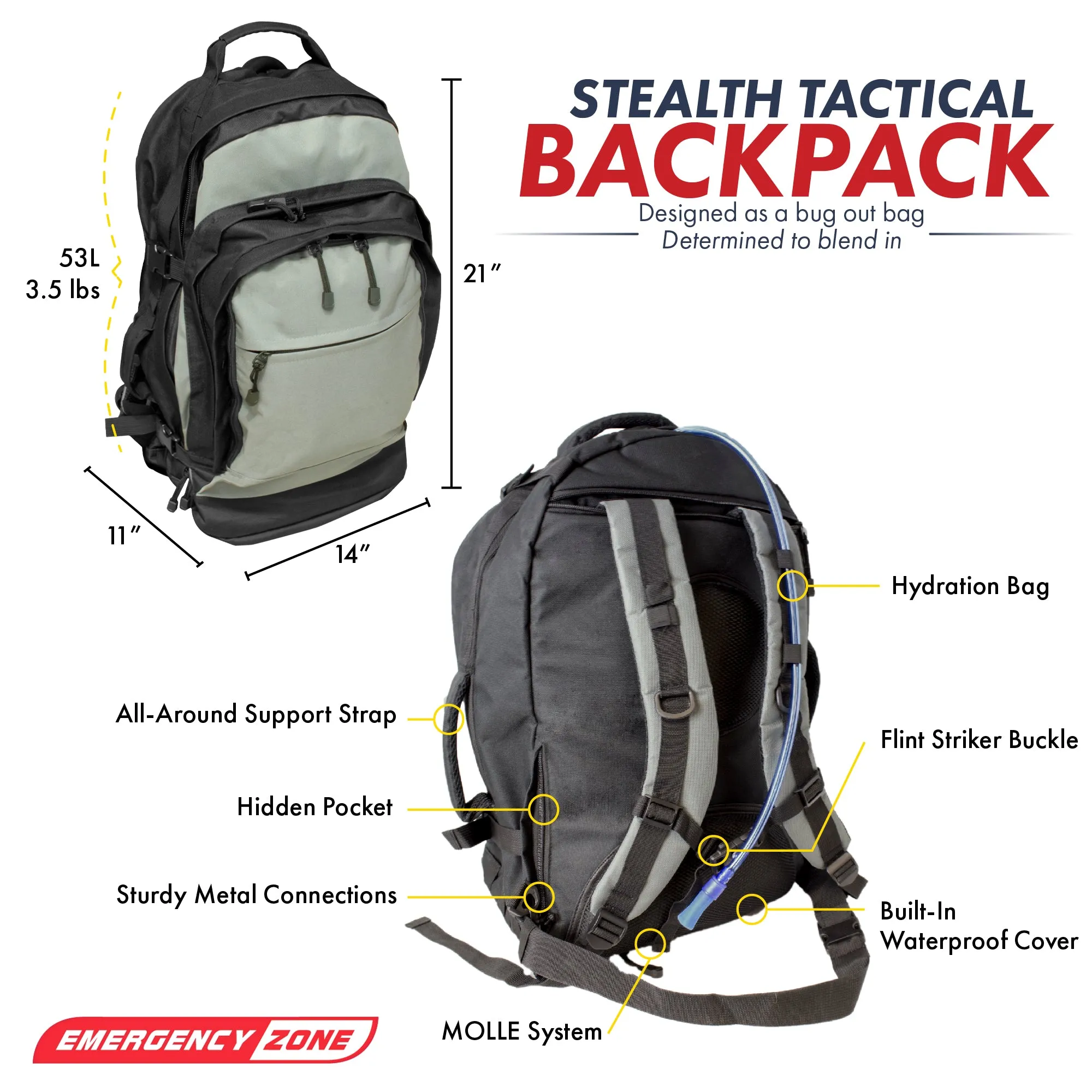 Stealth Tactical Bug-Out Bag - 2 Person