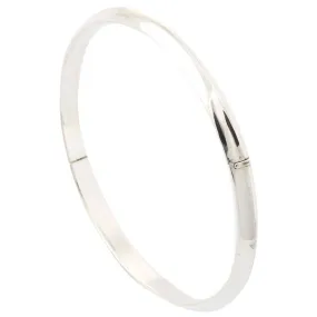 Sterling Silver Convex Outside Bangle Engraved inside