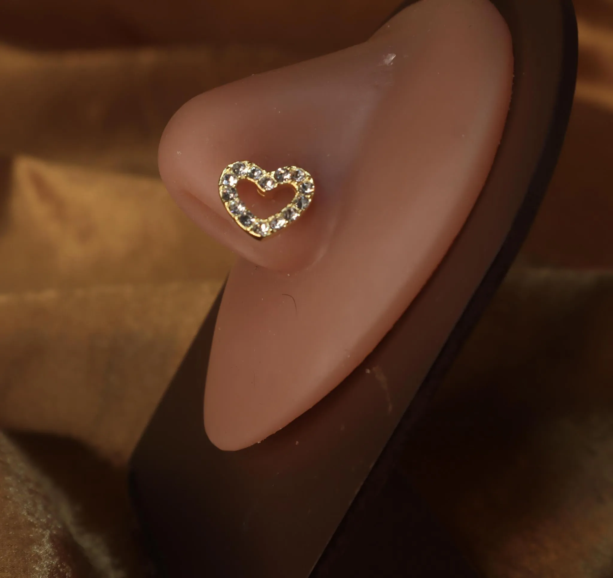 Stylish Heart Nose Stud