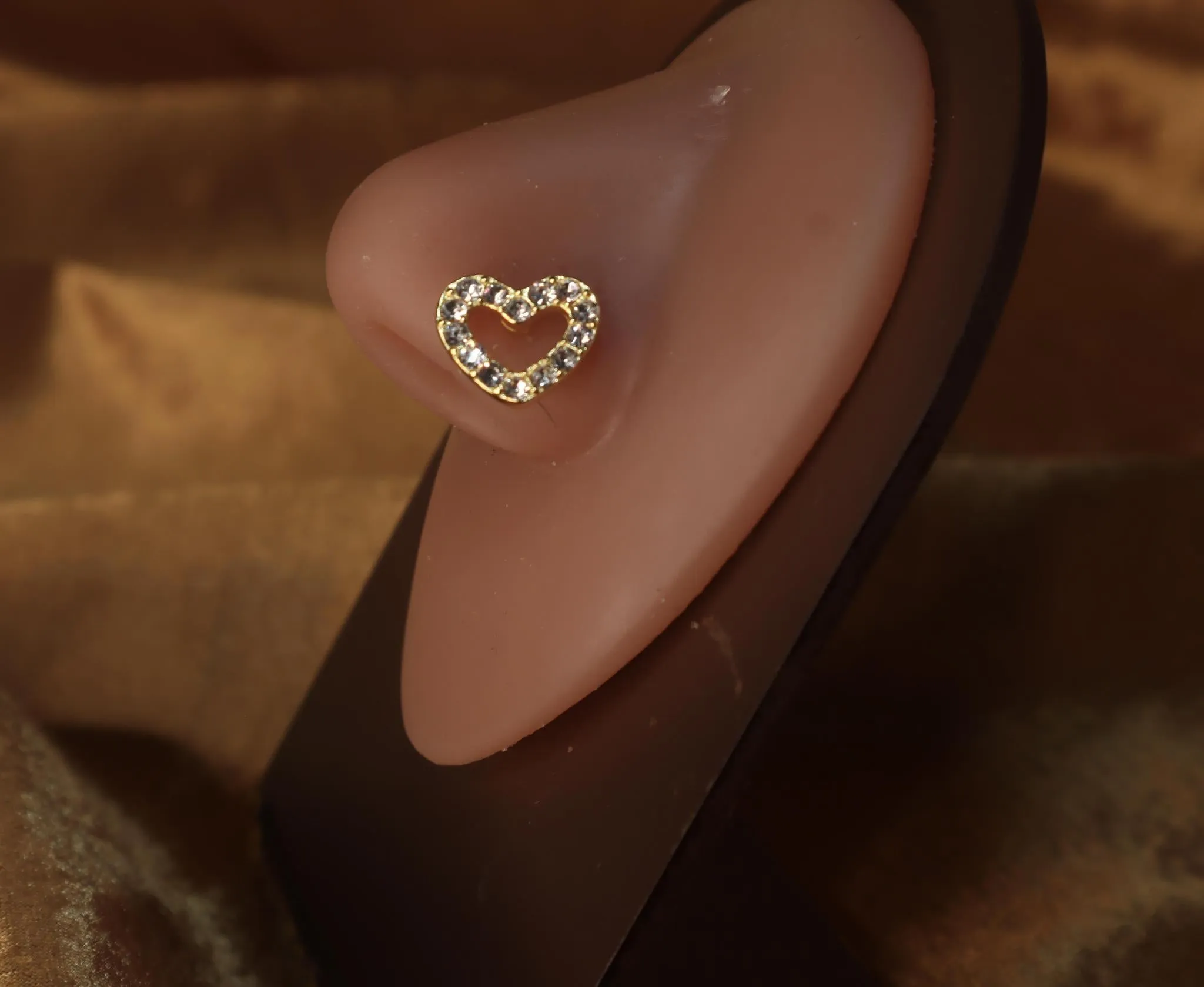 Stylish Heart Nose Stud