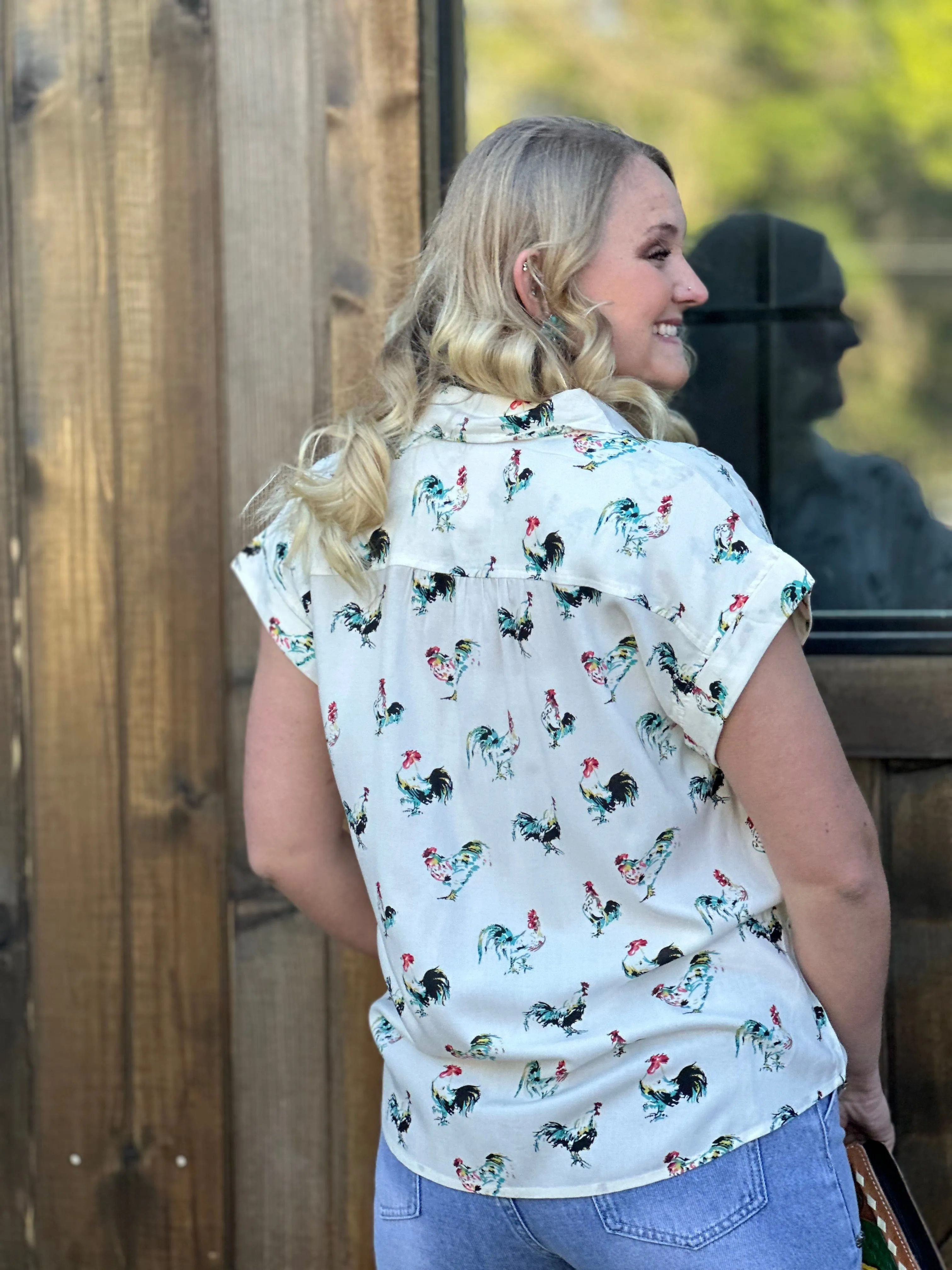 The Farmhouse Roosters Camp Shirt