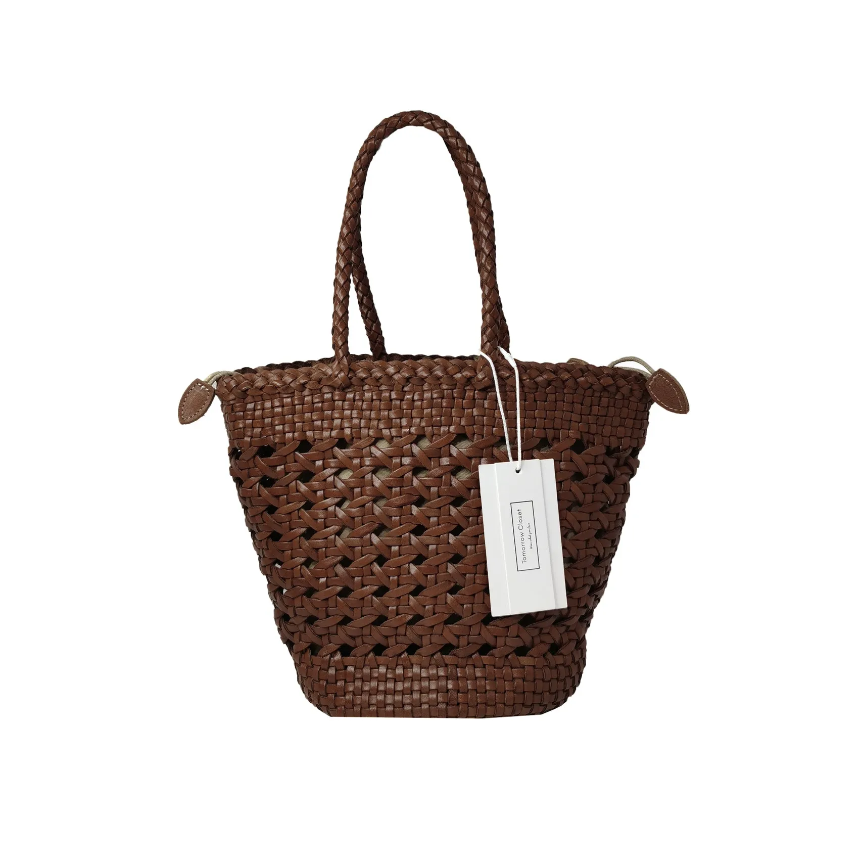 Women's genuine cowhide leather handbag Woven Basket V2 design