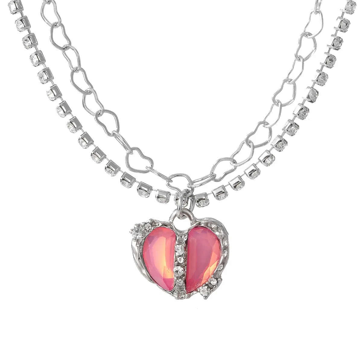 Y2K / E-Girl Style Necklace With Heart Pendant