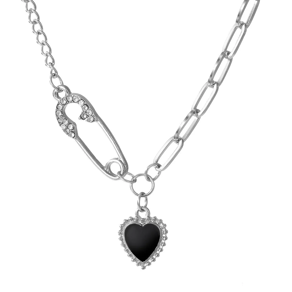 Y2K / E-Girl Style Necklace With Heart Pendant