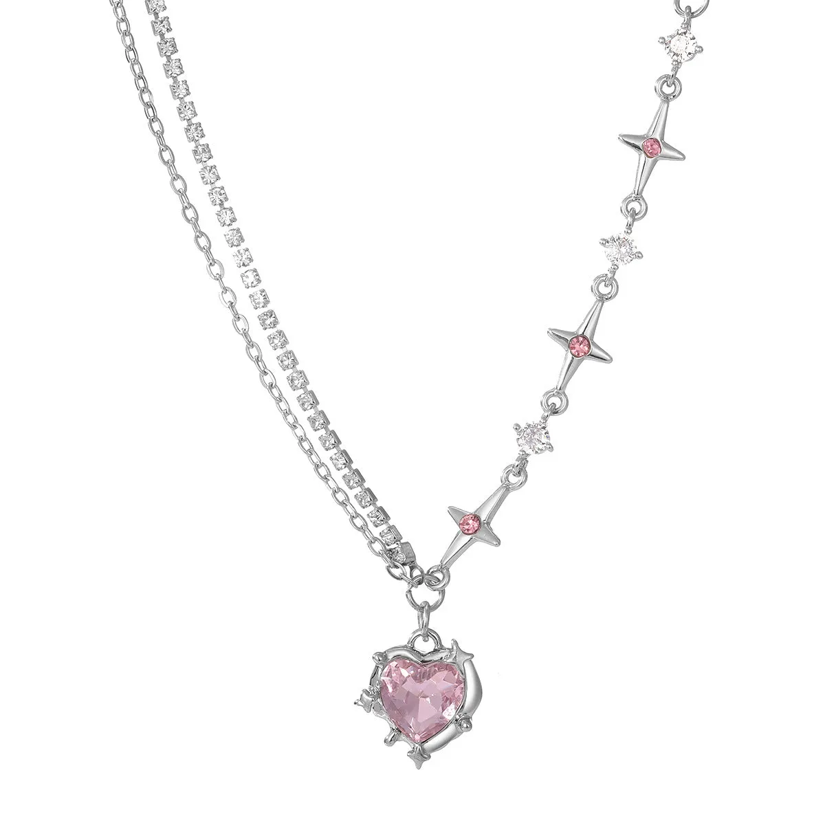 Y2K / E-Girl Style Necklace With Heart Pendant