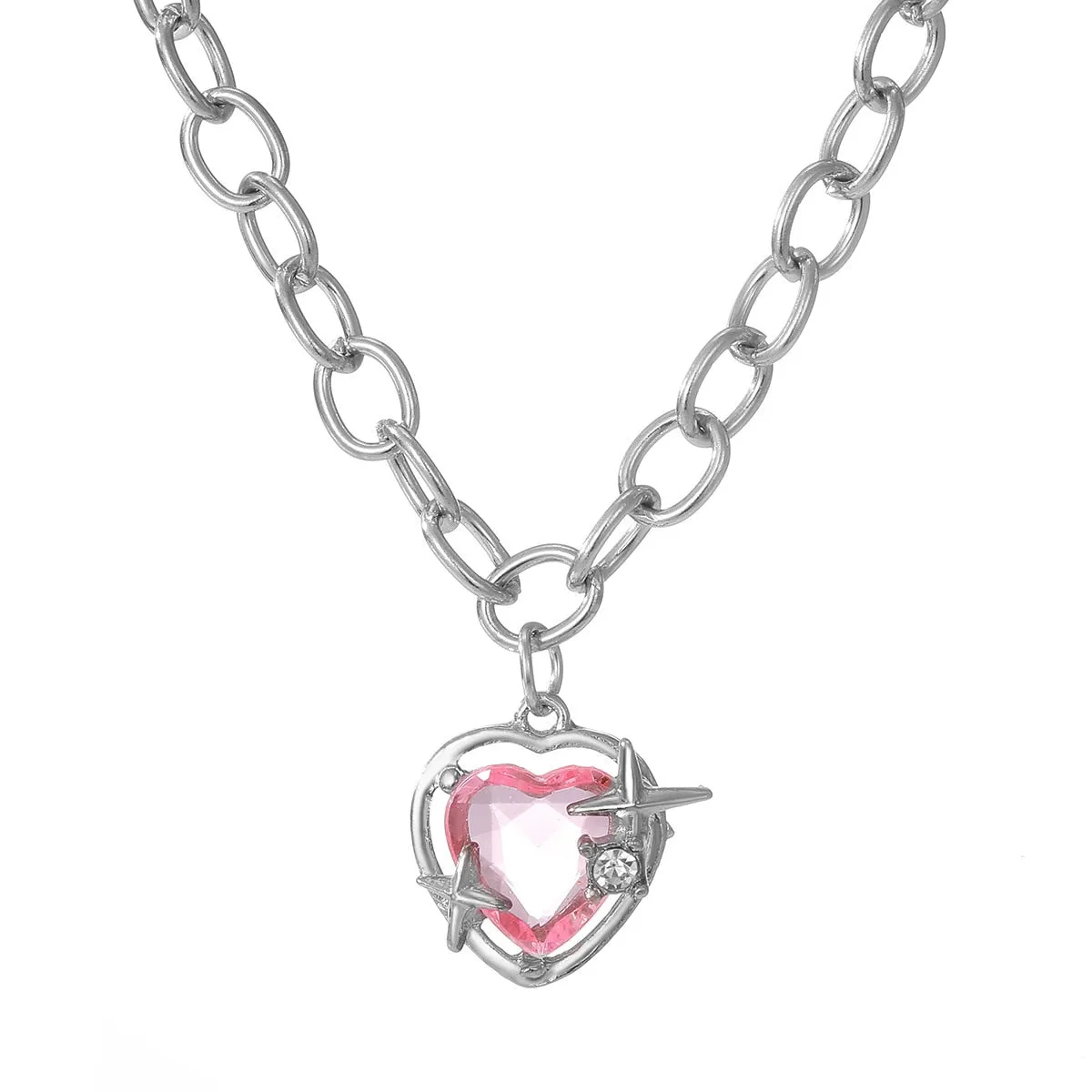 Y2K / E-Girl Style Necklace With Heart Pendant