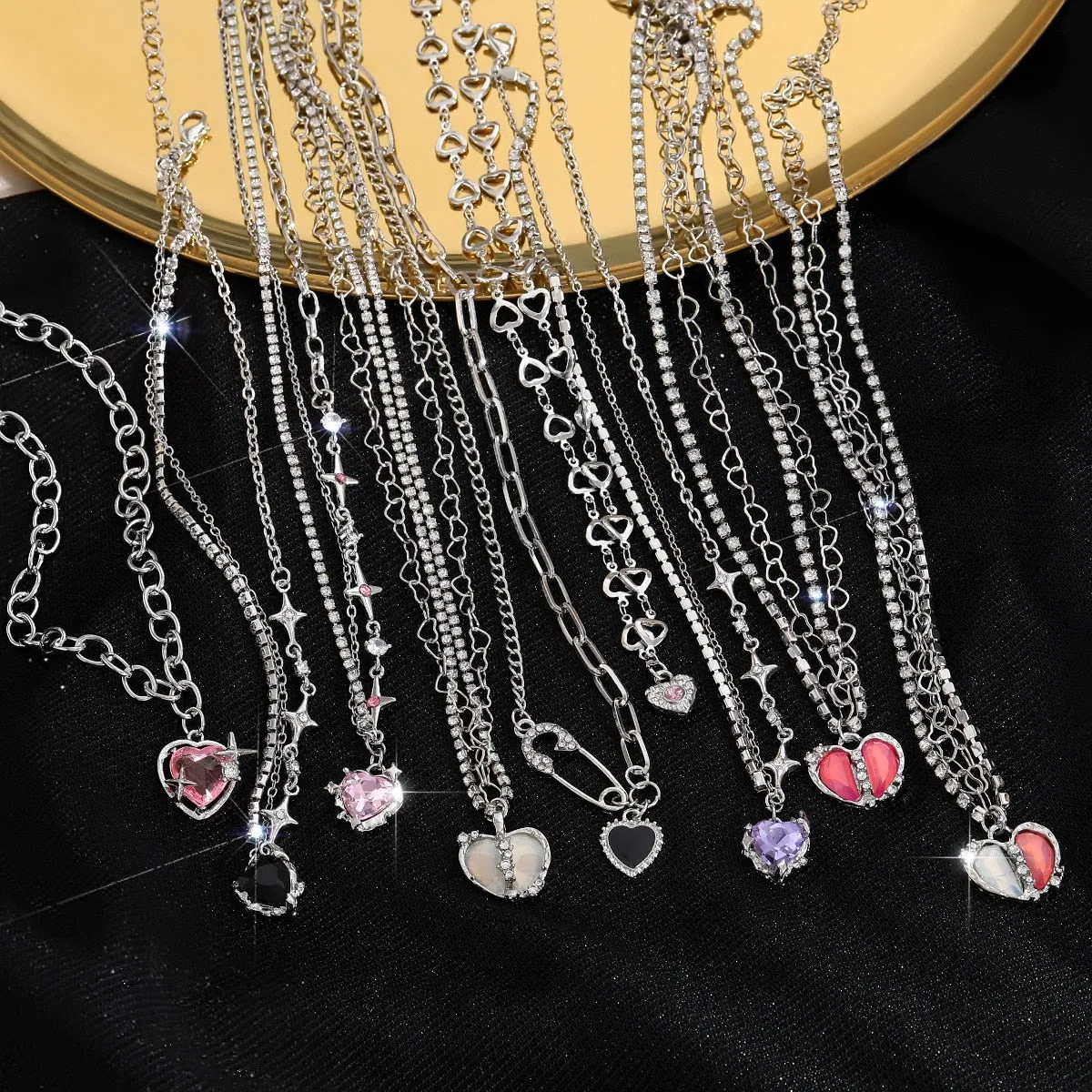 Y2K / E-Girl Style Necklace With Heart Pendant