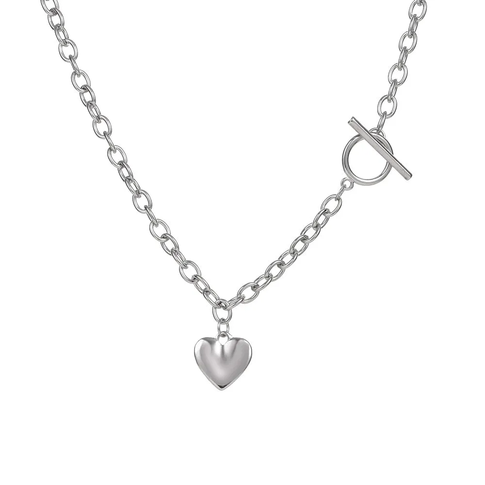 Y2K / E-Girl Style Necklace With Heart Pendant