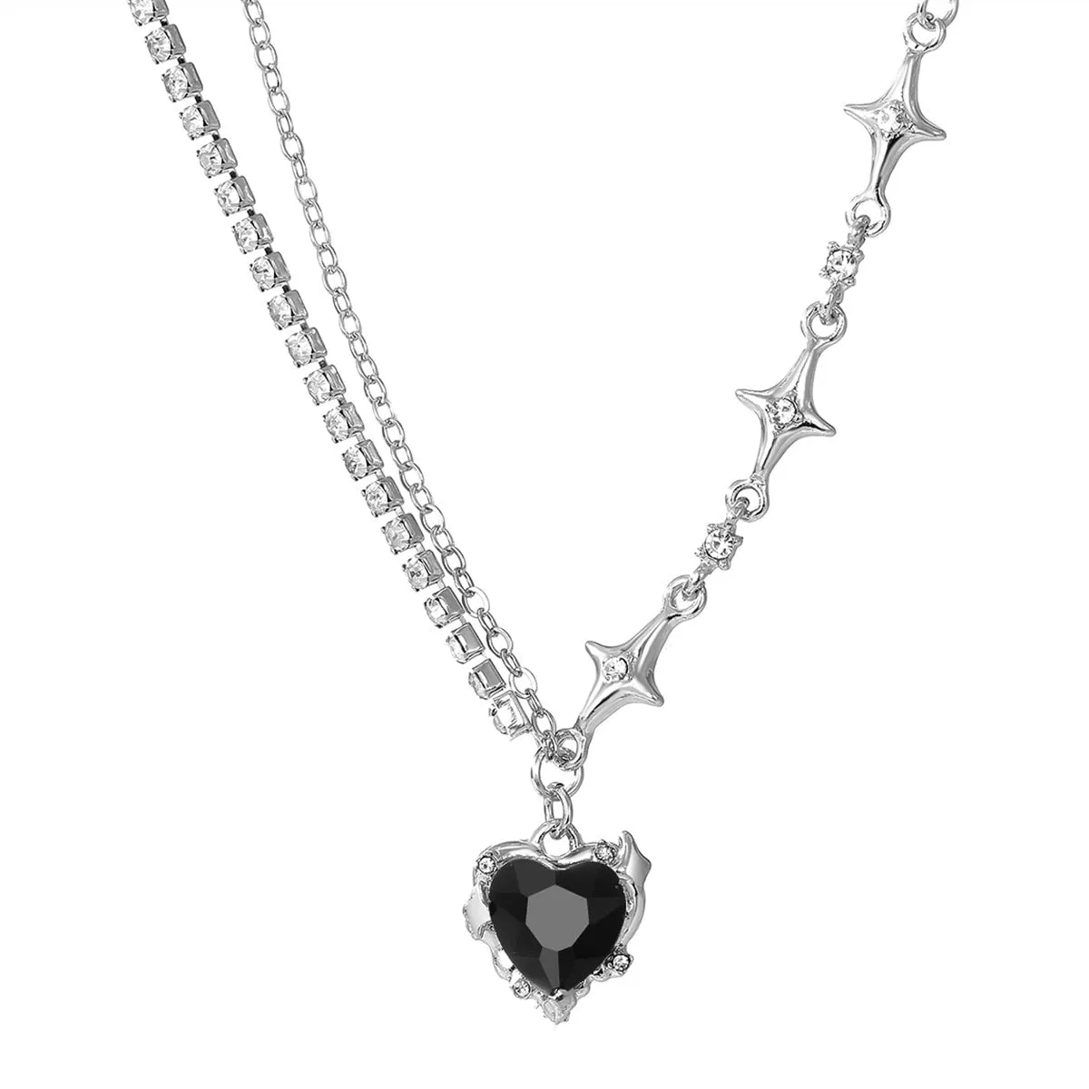 Y2K / E-Girl Style Necklace With Heart Pendant