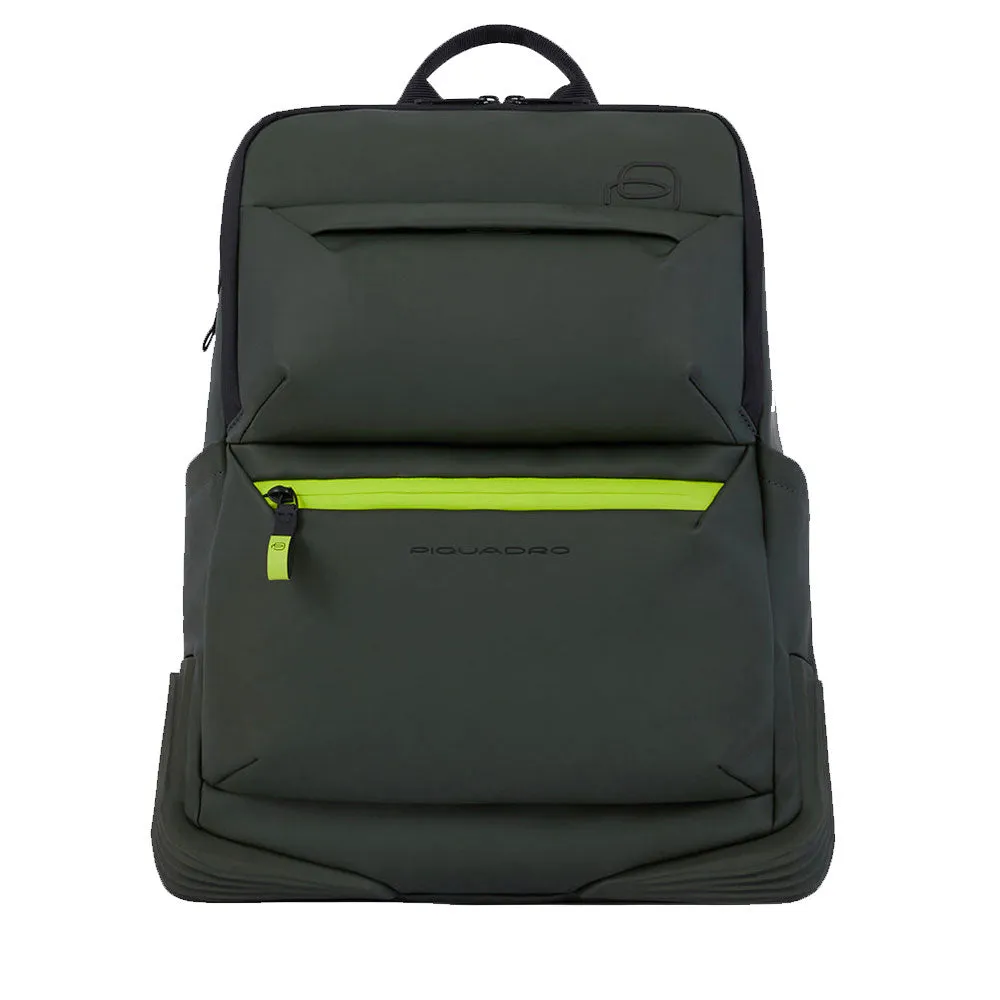 Zaino PIQUADROin Gomma con Porta Pc 14,00 e iPad Colore Verde - CA5856C2OW